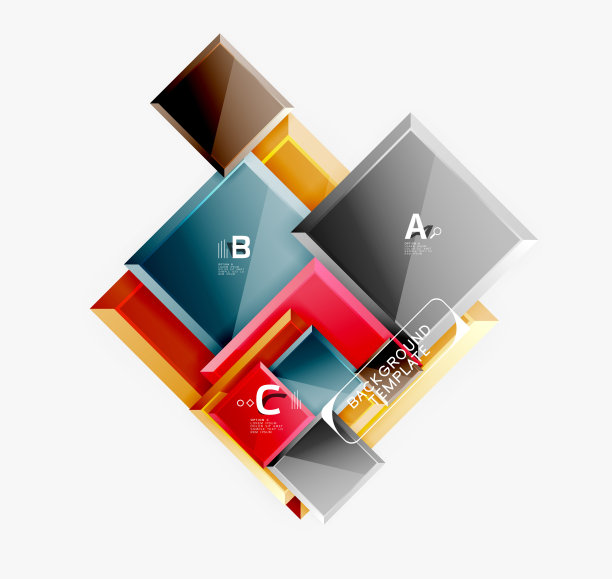 最小的方形横幅抽象背景图片下载