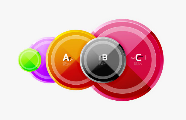 圆几何抽象背景模板的网页横幅，业务演示，品牌，壁纸图片下载