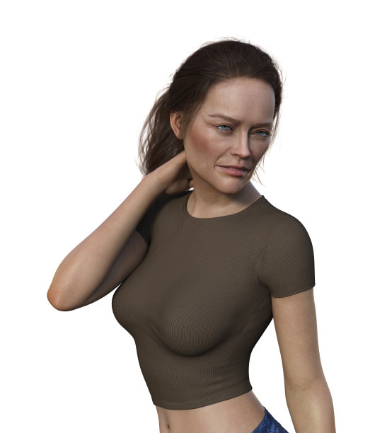 一个妇女颈部疼痛的插图图片下载