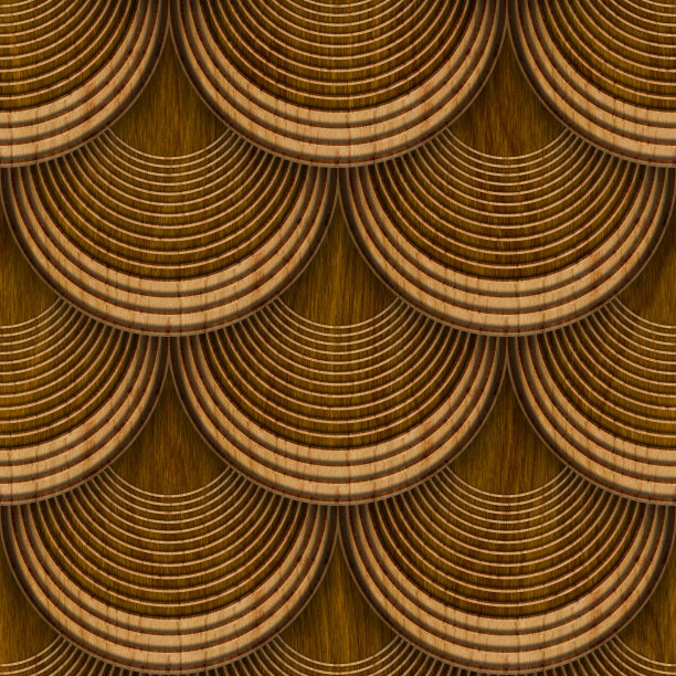 鱼鳞图案木纹背景无缝纹理，3d插图图片下载