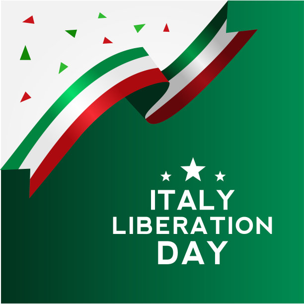 意大利解放日矢量设计模板图片下载