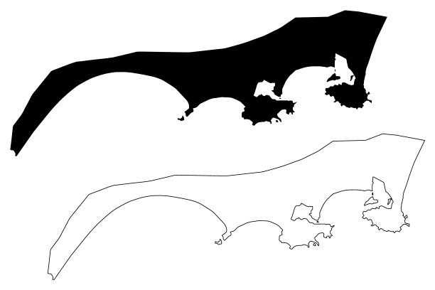 亚丁省地图矢量图片下载