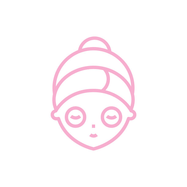 面部皮肤护理美容治疗面膜温泉化妆品洗涤图标集图片下载