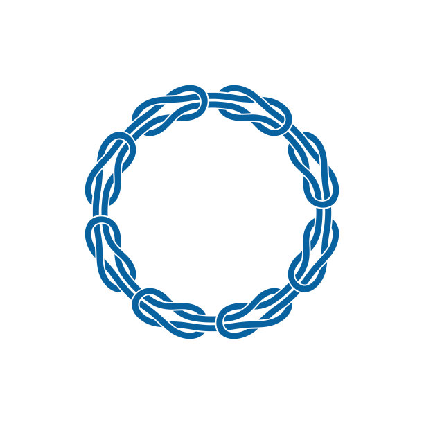 独特的结无限边界标志设计模板图片下载