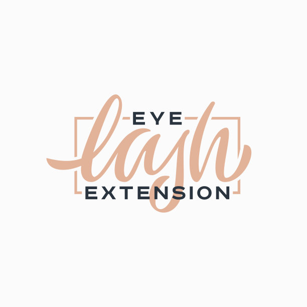 睫毛延长手写字体。矢量图图片下载