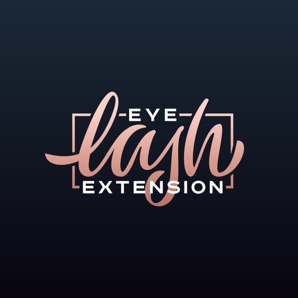 睫毛延长手写字体。矢量图图片下载