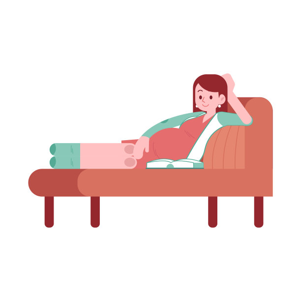 向量幸福孕妇与腹部微笑图片下载