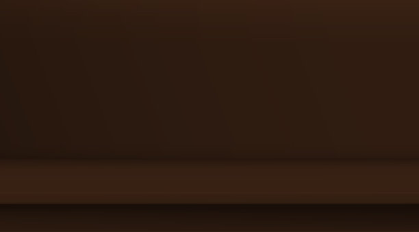 梯度网格矢量表。背景空生动的深棕色桌子，工作室为您的企业产品做广告。设计横幅的内容网站与复制空间显示图片下载