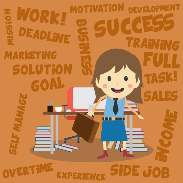 办公目标销售业务矢量艺术图片下载