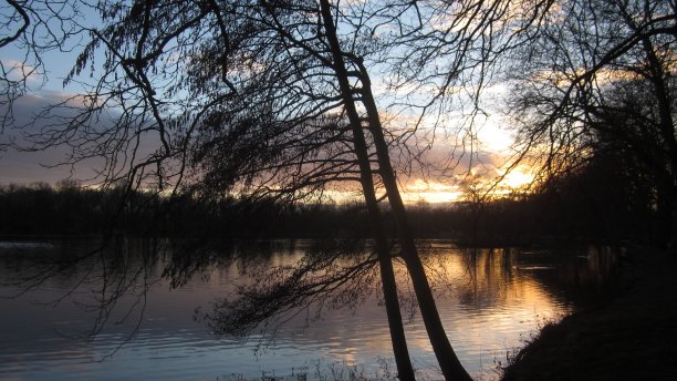 落日湖图片下载