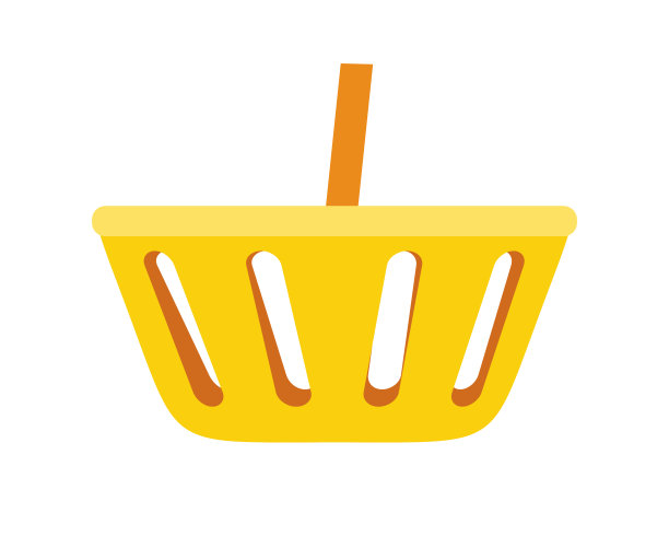 简单的购物篮图标插图。图片下载
