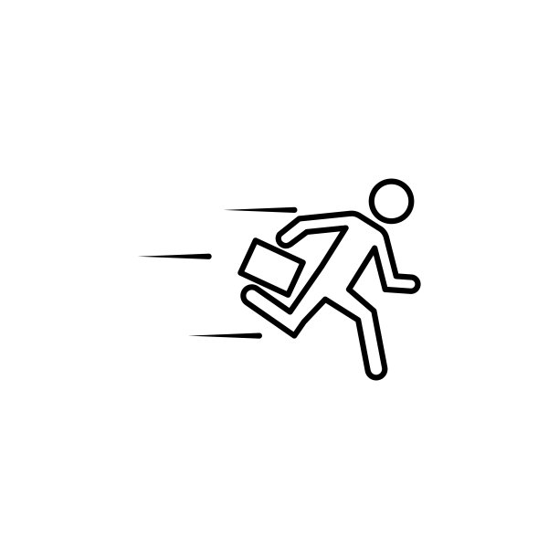 商人图标运行。移动概念和web应用插图的速度元素。细线图标用于网站设计和开发，应用程序开发。溢价图标图片下载