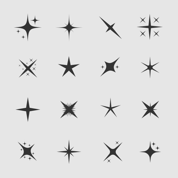 星星和火花图标图片下载