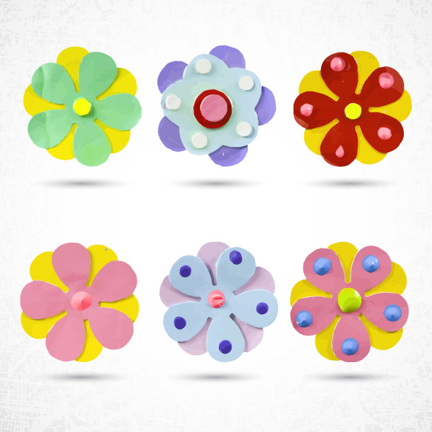 向量设计师元素设置向量花卉设计。独特的夏季/春季花卉收藏。婚礼矢量邀请卡水彩设计师元素集-矢量。图片下载