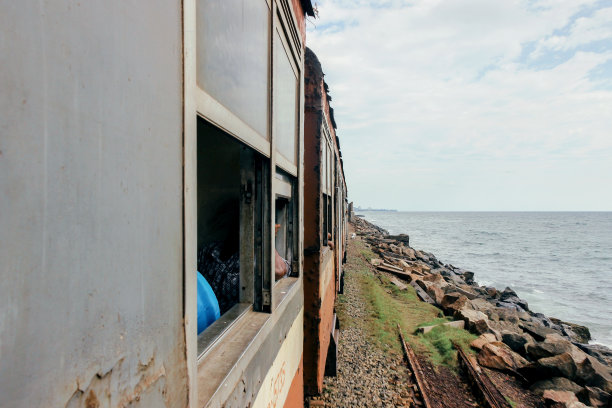 斯里兰卡的沿海铁路线图片下载