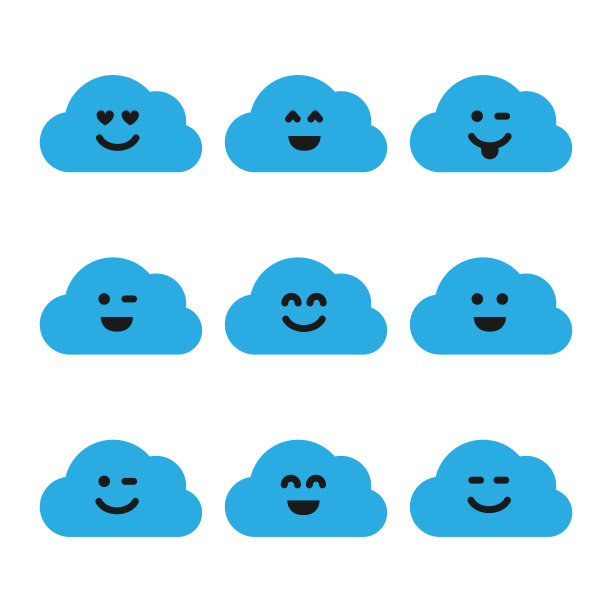 一套微笑的云彩图片下载