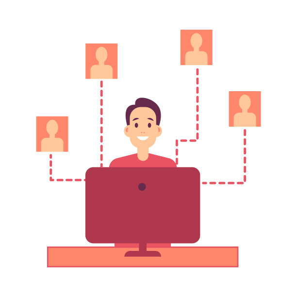 年轻人坐在电脑前处理个人资料和个人资料。图片下载