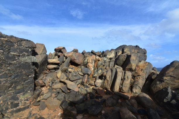 阿鲁巴的Bushirbana金磨坊遗址图片下载