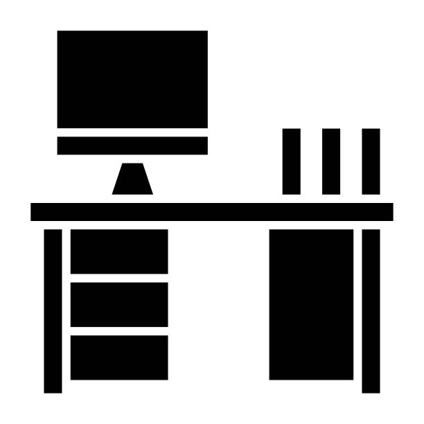 桌面图标，矢量插图，业务字形图片下载