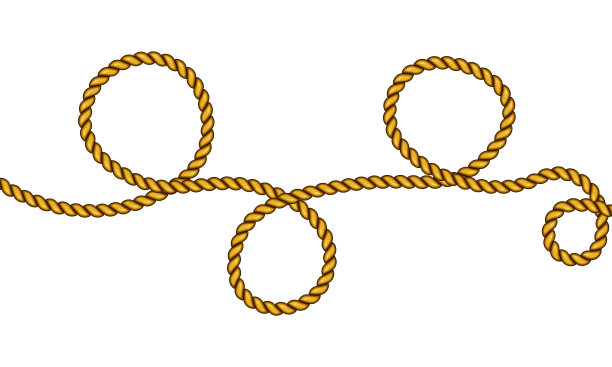 逼真的纤维绳。图片下载