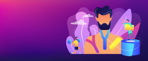 运动机能学胶带概念旗帜头。图片下载