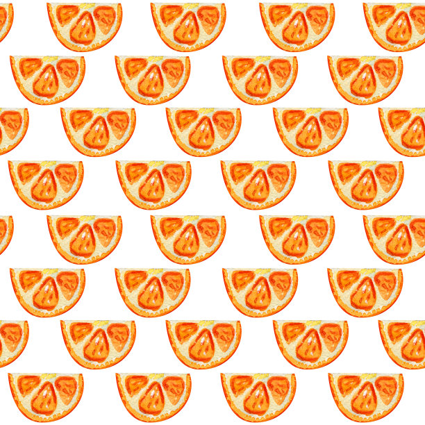 无缝图案与橘片。图片下载