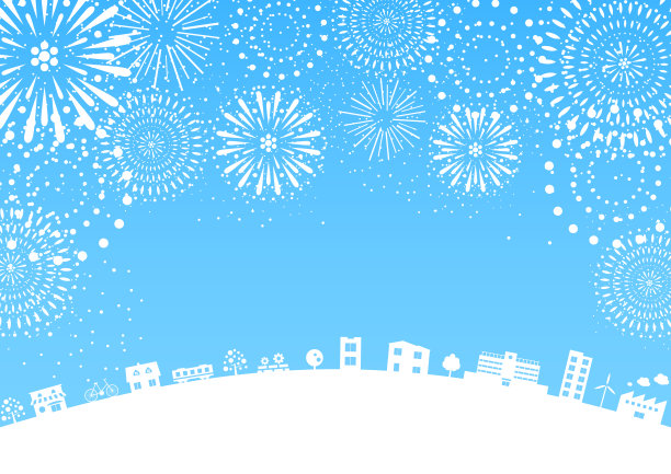 城市剪影插图，城镇向量图片下载