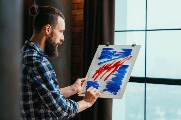 现代艺术流派的抽象丙烯画图片下载