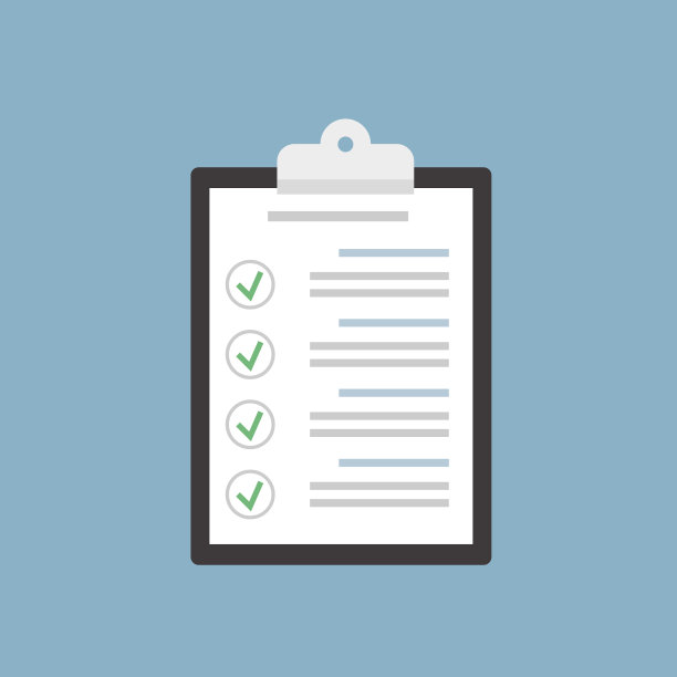 检查表剪贴板。平面风格的插图。向量图片下载