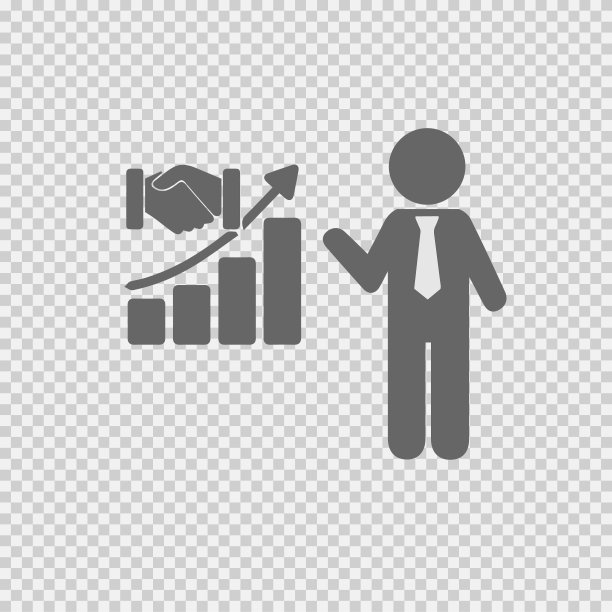 商业成功的向量。商人指着一个增长的图表。矢量插图EPS 10。图片下载