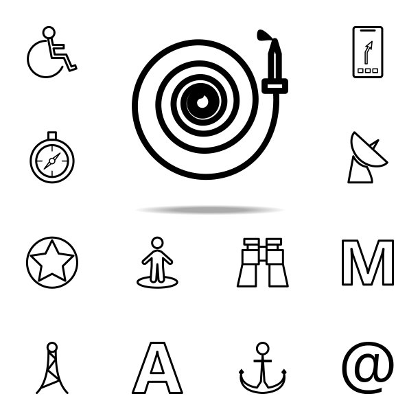 消防水带图标。导航图标通用设置为网络和移动图片下载