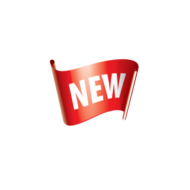 红丝带上刻有“新”字样。矢量图图片下载