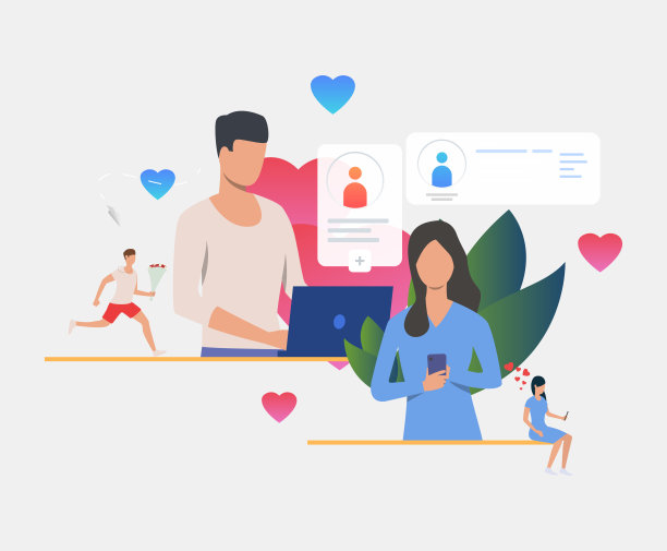 男人和女人用笔记本电脑和智能手机发短信图片下载