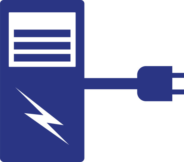 电池充电图标。电动汽车充电站图标。图片下载