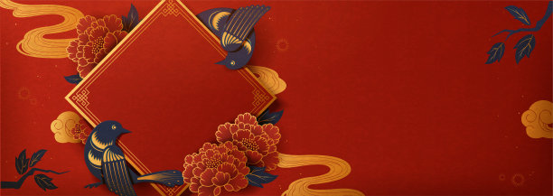 农历年旗帜素材图片