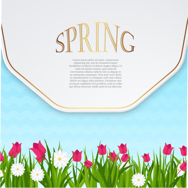 模板装饰框架与绿草图片下载