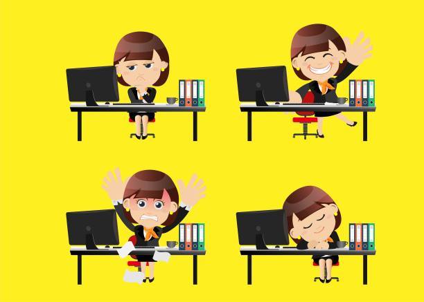 商务人士坐在他的桌子前图片下载