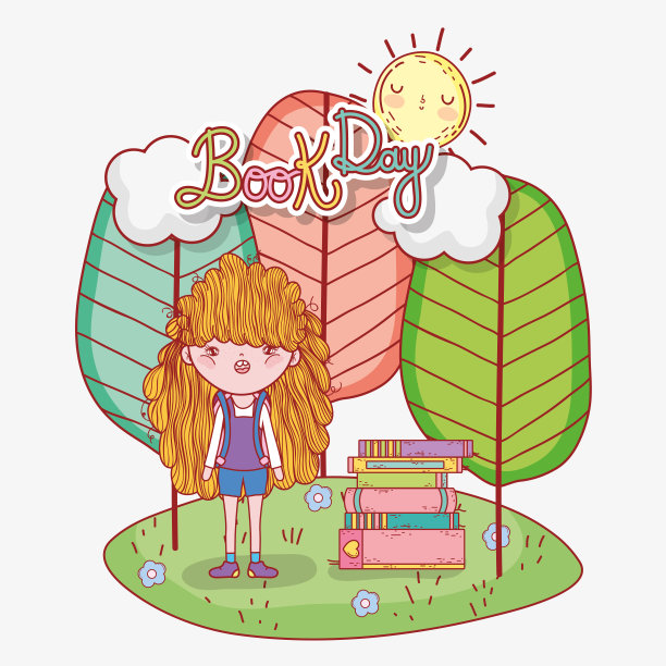 女孩在树和阳光下阅读信息图片下载