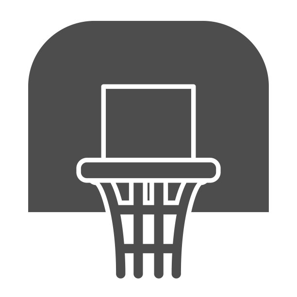 篮球铁环立体图标。篮球环矢量插图孤立在白色。篮球网字形风格的设计，为网页和应用程序设计。Eps 10。图片下载