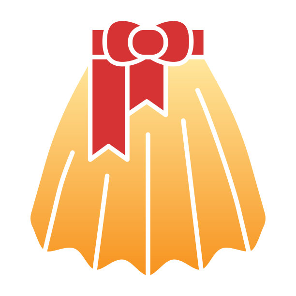 裙子平图标。女士服装颜色图标在流行的平风格。女性时尚渐变风格设计，专为网页和应用设计。Eps 10。图片下载