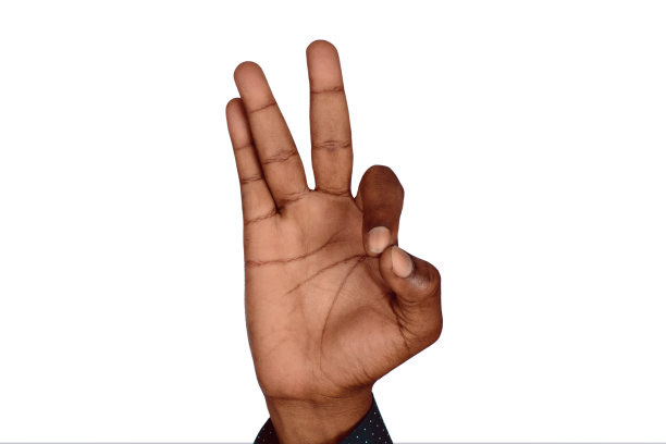 手做OK手势。图片下载