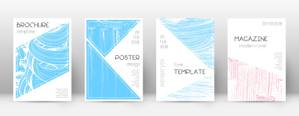 封面页设计模板。三角形小册子layo图片下载