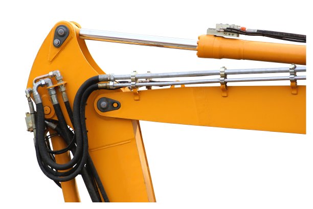 复古铲的气缸臂。白色背景。图片下载