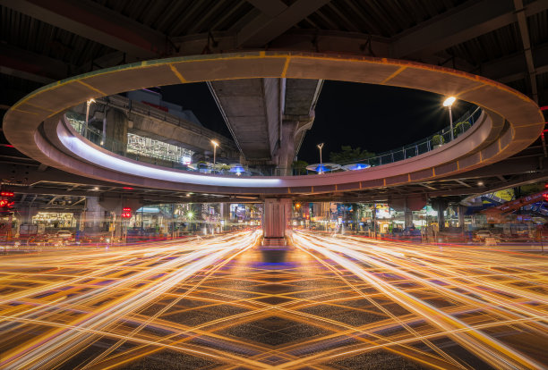 泰国曼谷路口的交通状况图片下载