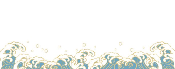 美丽的波浪在日本的插图图片下载