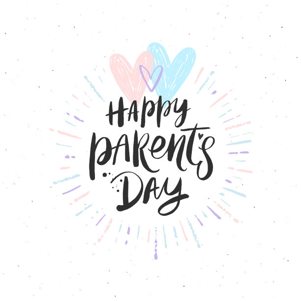 快乐父母节-手绘矢量插图。图片下载