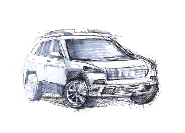 手画的车。图片下载