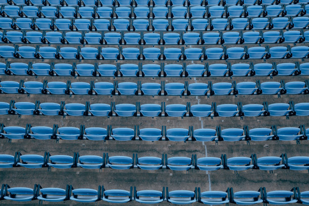 蓝色体育场座椅天线图片下载