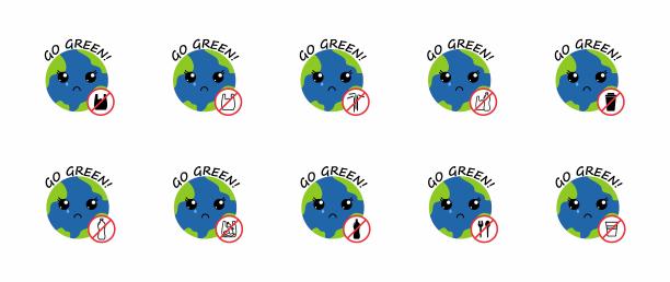 哭泣的地球。没有塑料图片下载