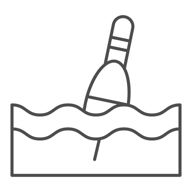 浮细线图标。鲍勃矢量插图孤立在白色上。垂钓轮廓风格设计，专为网页和应用设计。Eps 10。图片下载